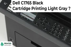 Dell C1765 Black Cartridge Printing Light Gray