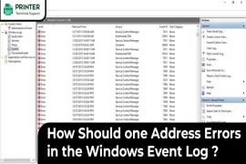 How Should one Address Errors in the Windows Event Log?