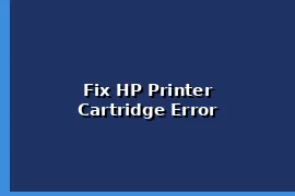 Fix HP Printer Cartridge Error