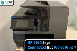 HP 8620 Says Connected But Won't Print