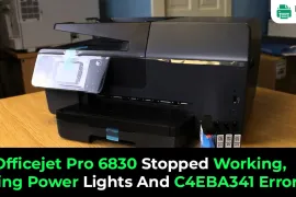 HP Officejet Pro 6830 Stopped Working, Flasing Power Lights And C4EBA341 Error