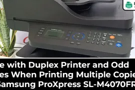 Issue with Duplex Printer and Odd Pages When Printing Multiple Copies on Samsung ProXpress SL-M4070FR?