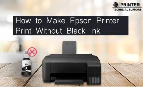 epson printer print without black ink
