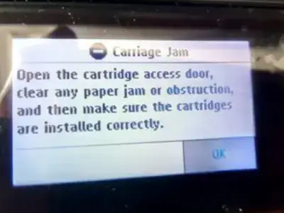 HP printer E3 error code - Carriage Jam