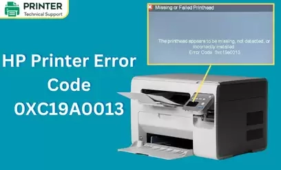 HP Printer Error Code 0xC19A0013