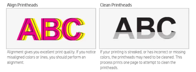 HP Printer Aligment problem