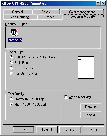 Kodak printer faded text