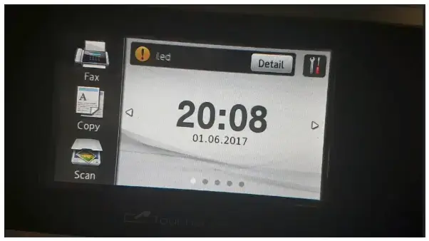 brother printer touch screen not working
