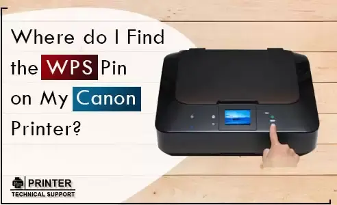 where is the wps pin on my canon printer